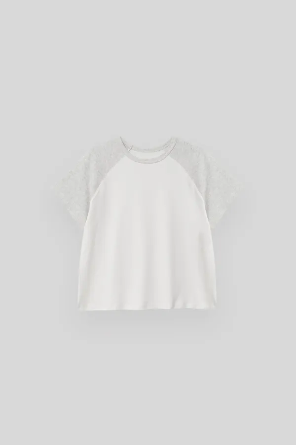 Brume half t-shirt (white/melange)