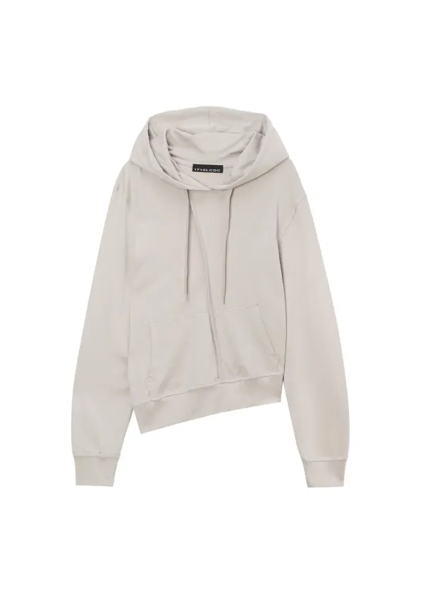 SEAM DETAIL SLIM HOODIE (LIGHT GREY)