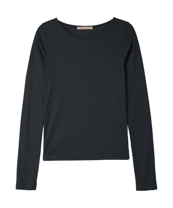 Essential Tencel Long Sleeve-Charcoal