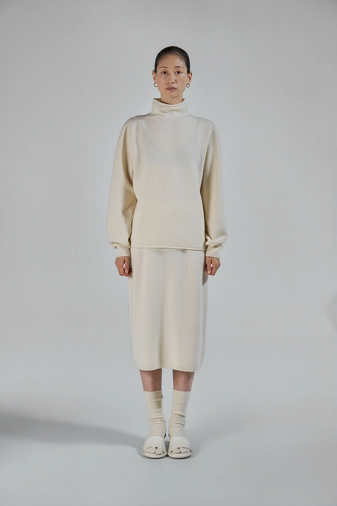 에이치에이트 PLAIN MIDI SKIRT ( IVORY ) 상품 이미지 2