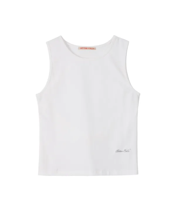 Curved Backless Top-Ivory