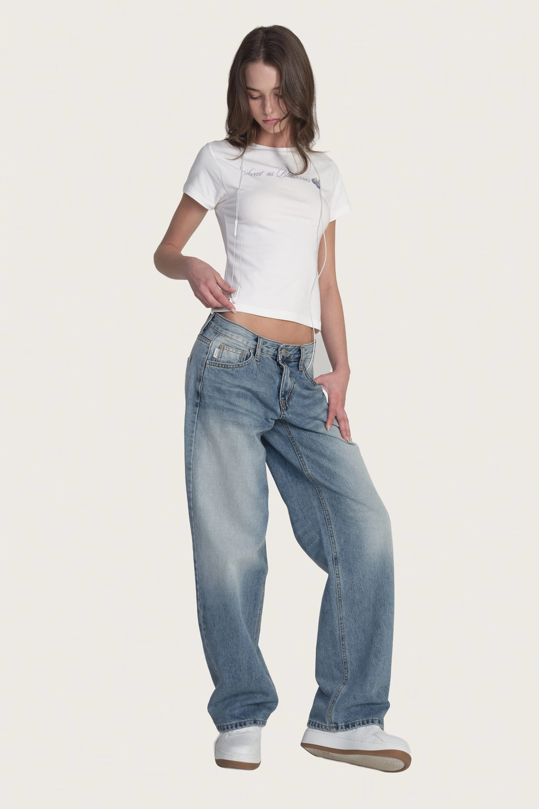 클리시어 Krystal Clean straight low Jeans, Misty Blue 상품 이미지 1