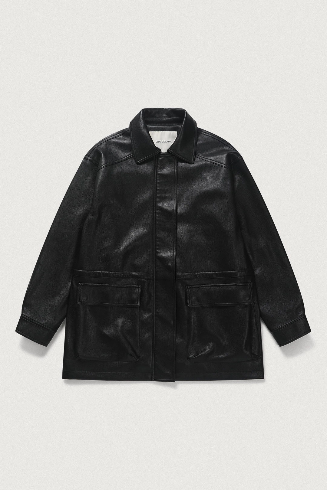 샤드라마 SOFT LEATHER DRAWSTRING FIELD JACKET [BLACK] 상품 이미지 1