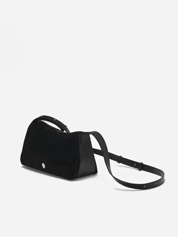 Soft Shoulder Mini Suede Black