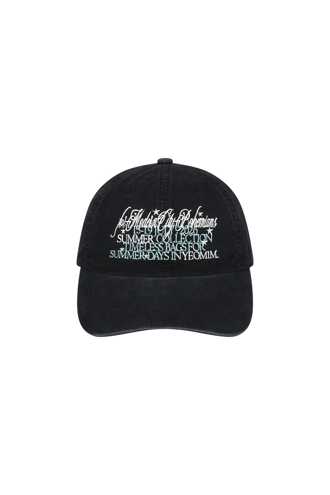 여밈 [exclusive] letter ball cap (black) 상품 이미지 1