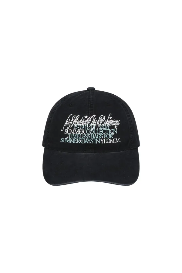 [exclusive] letter ball cap (black)