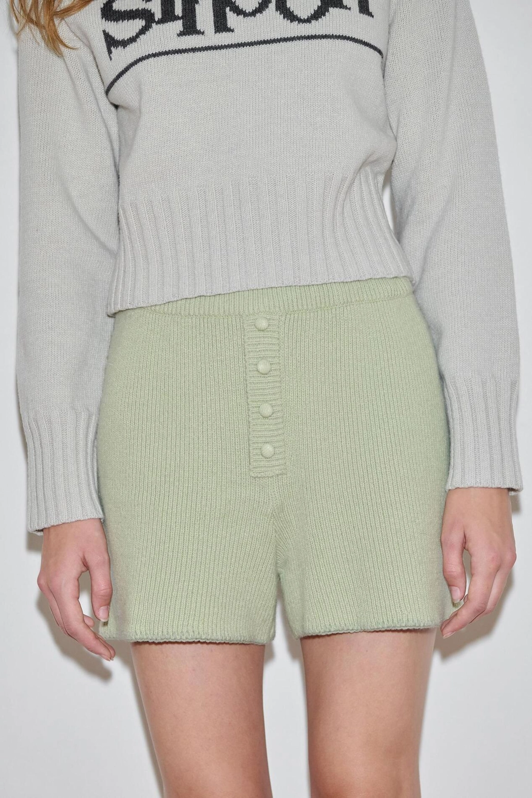 시눈 Button Knit Shorts (Melon) 상품 이미지 1