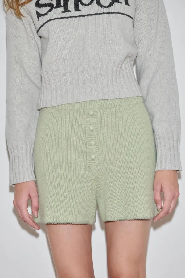 Button Knit Shorts (Melon)