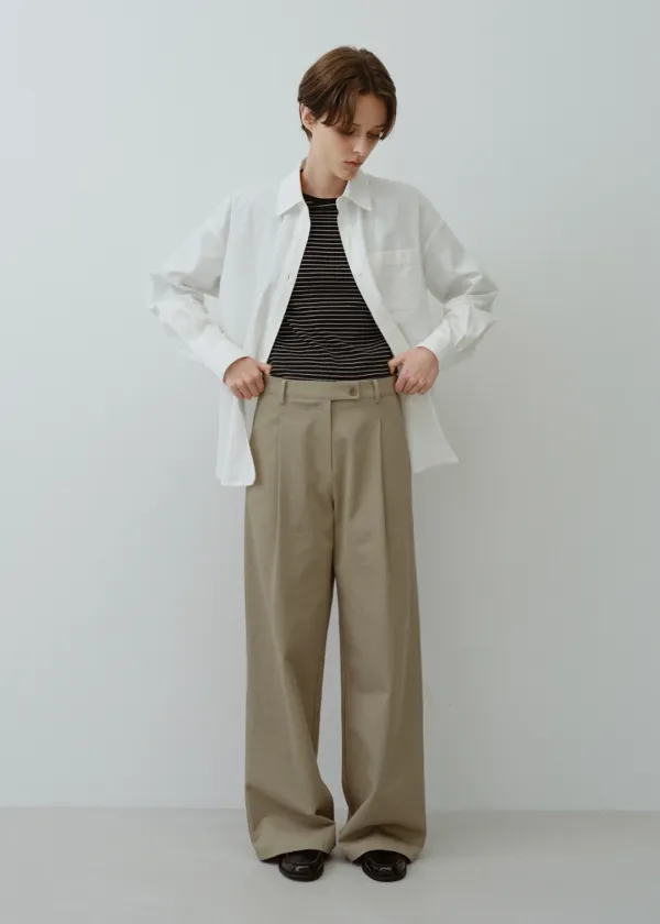 Classic cotton pants (beige)