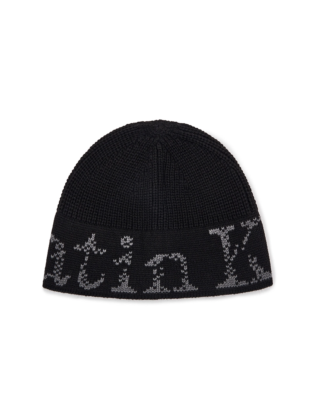 마뗑킴 CRACKED LOGO BUCKET BEANIE IN BLACK 상품 이미지 2