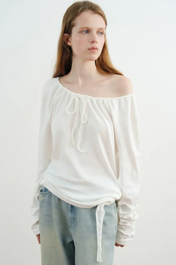 Side Tie T-Shirt (Ivory)