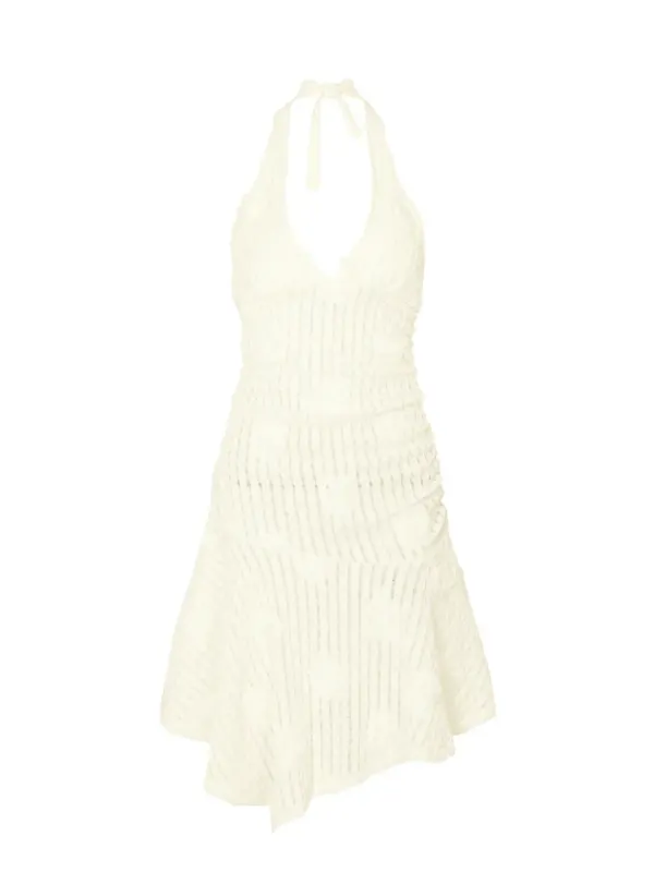 [2차] Bohemian Halter Neck Rose Dress (Ivory)