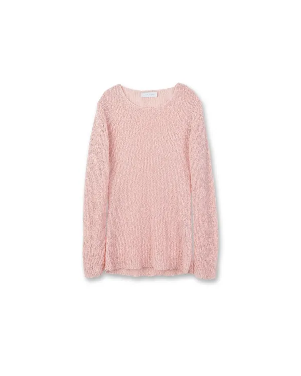 W Boatneck Pull Over, Pink