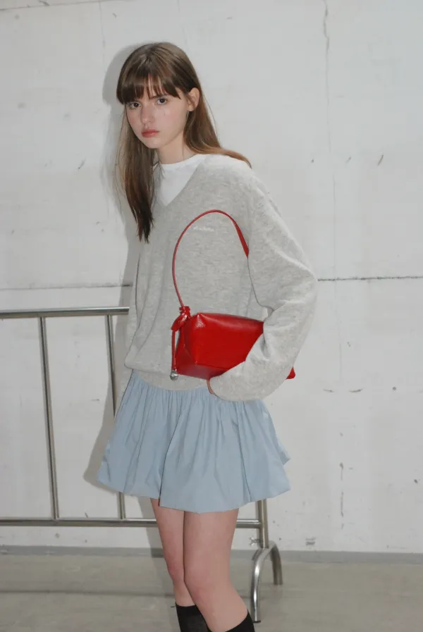Square Shoulder Bag - Vintage Red