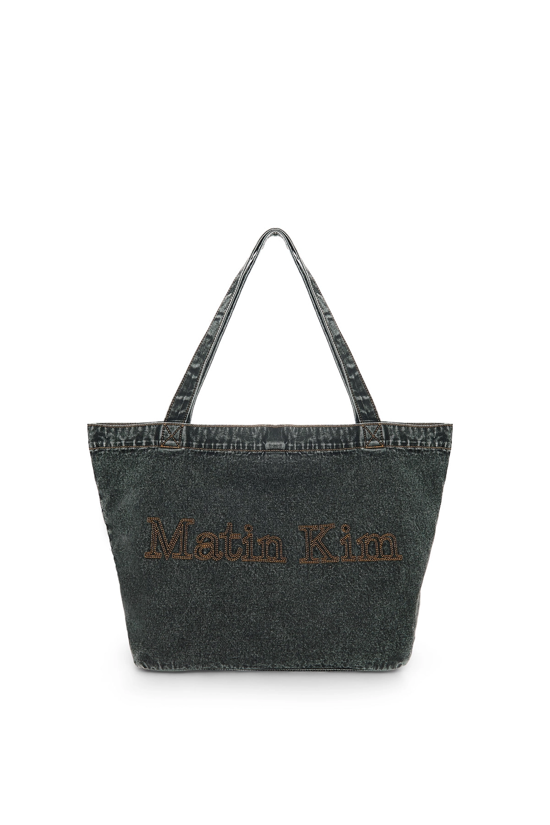 마뗑킴 MATIN STITCH DENIM SHOULDER BAG IN BLACK 상품 이미지 1