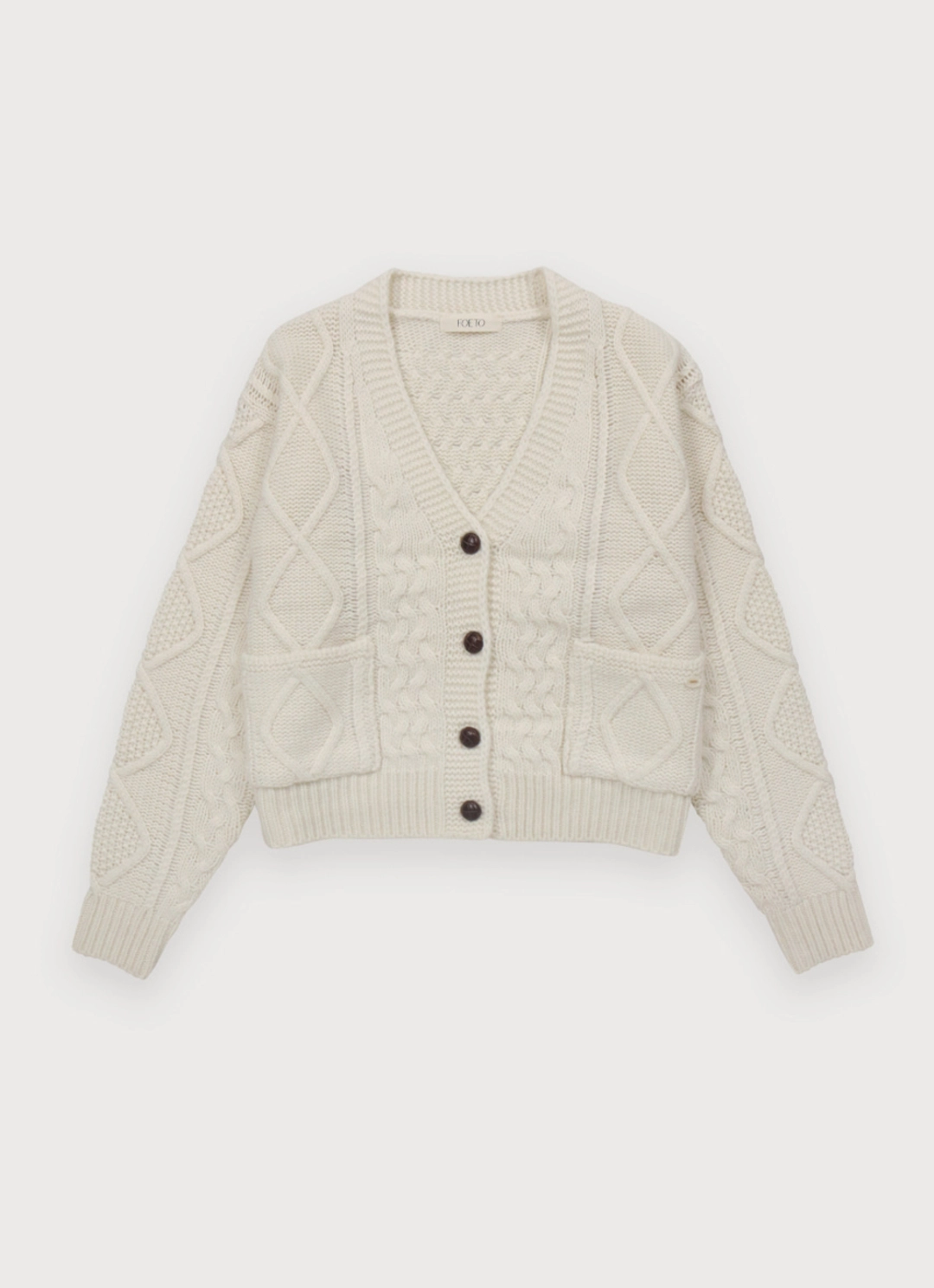 포에토 ANNE FISHERMAN CARDIGAN - CREAM IVORY 상품 이미지 2