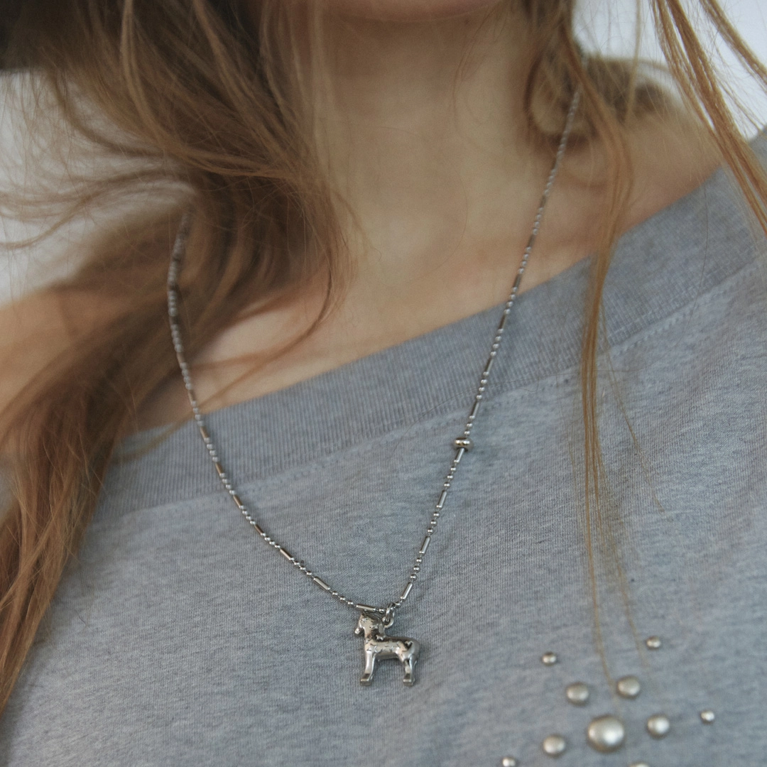 엔프프 horse necklace-silver 상품 이미지 2
