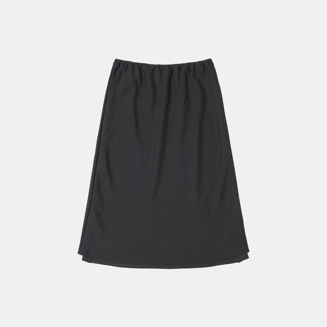 시야쥬 SIST9050 실키 브리즈 밴딩 스커트_Black 상품 이미지 3
