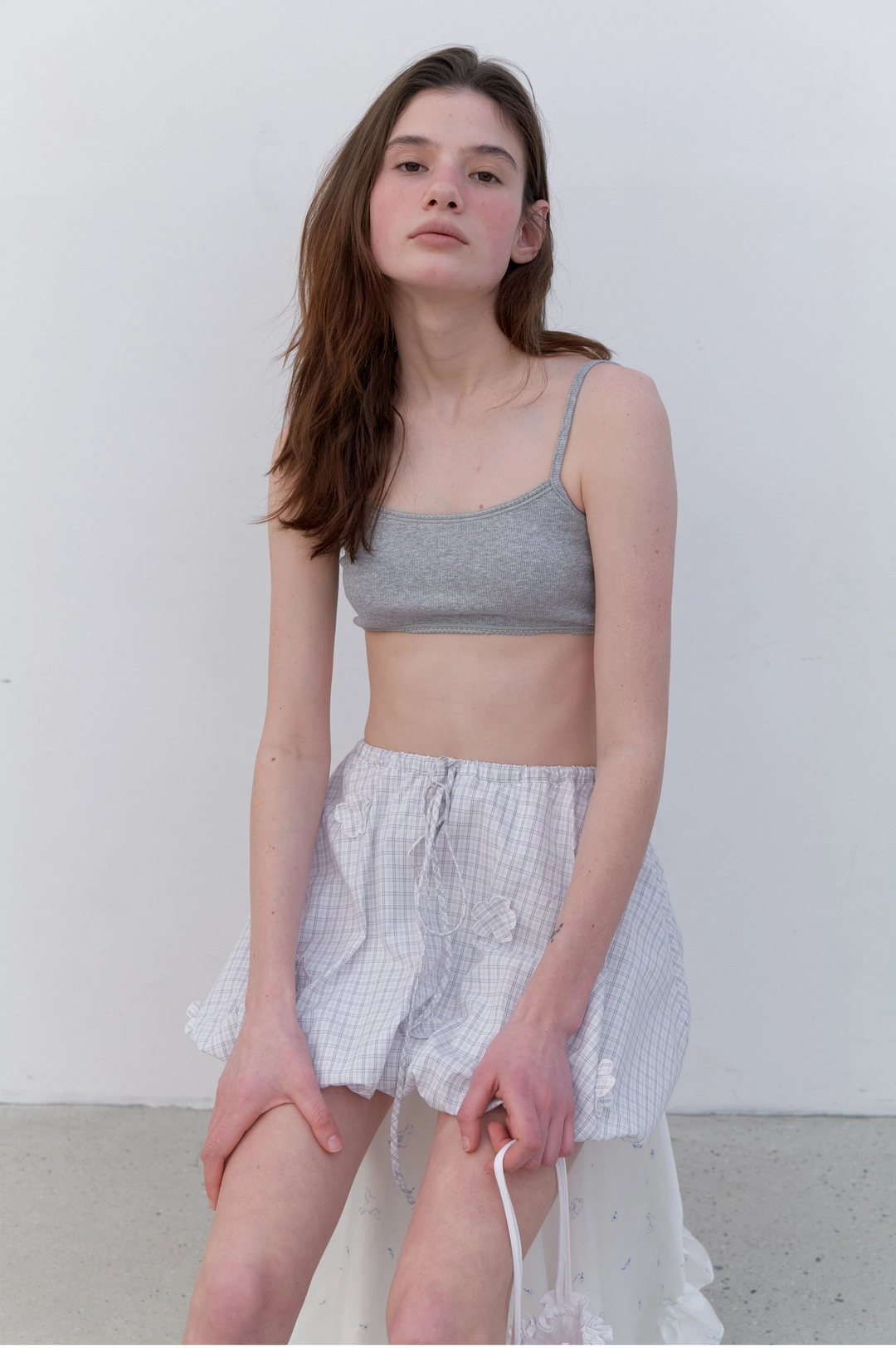 순수 Mini Lace Bralette (Melange Grey) 상품 이미지 1
