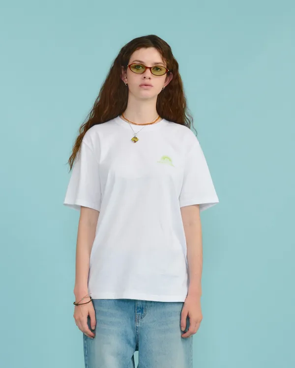 Mini OG Logo Tee_White & Lime
