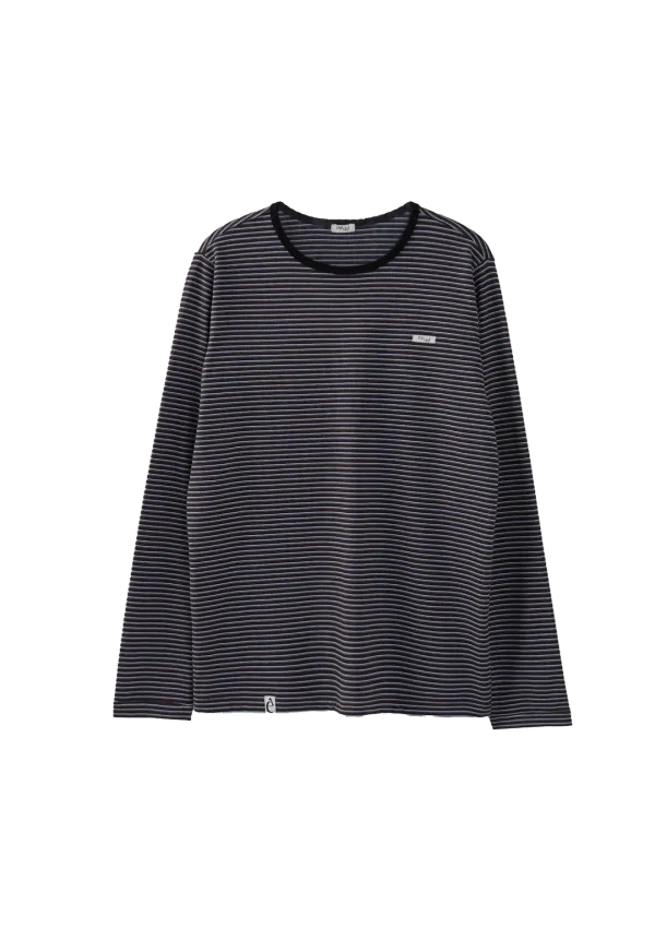 Mused Classic Stripe T-shirts - Charcoal