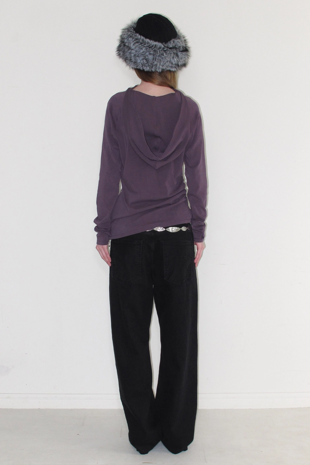 인스턴트펑크 DIAGONAL ZIPPER HOOD TEE - PURPLE 상품 이미지 3