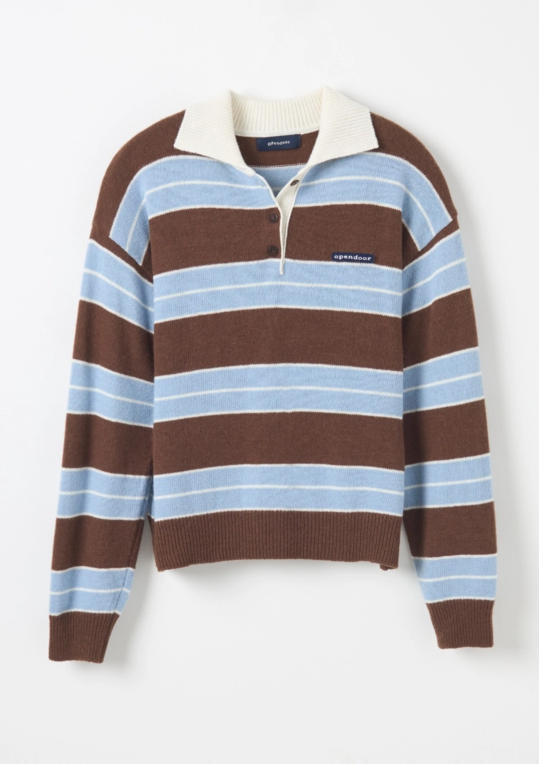 오픈도어 color stripes KNIT BROWN 상품 이미지 1