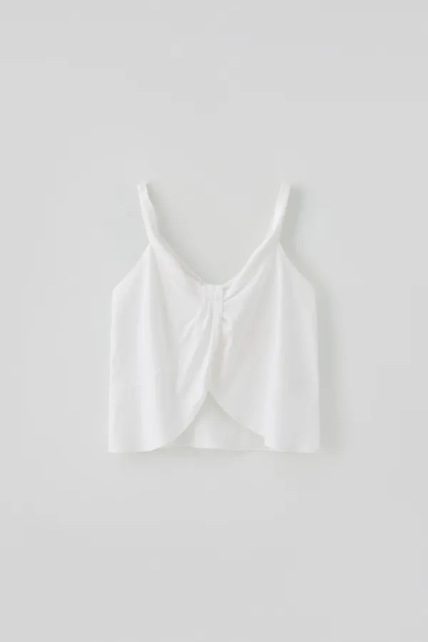 T/T Knot detail sleeveless top (white)