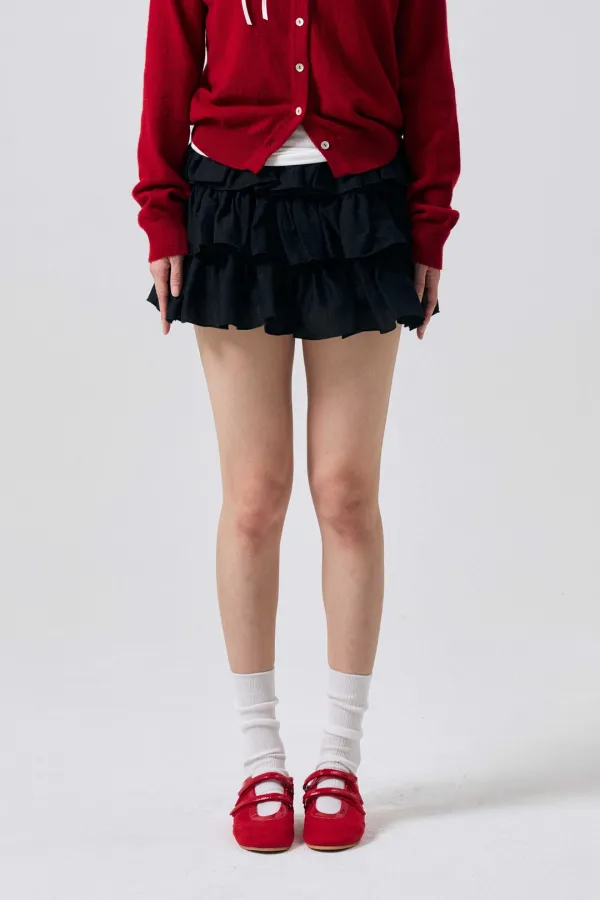 IVY MINI CANCAN SKIRT PANTS / BLACK