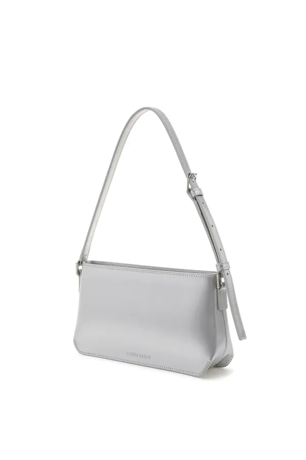 Edge Mirror Hobo Bag, Silver