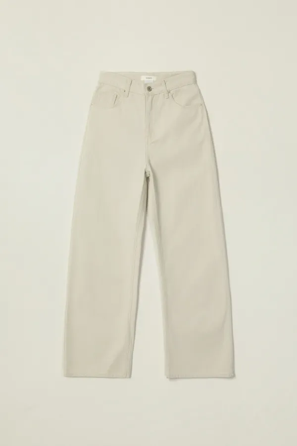 GRAIN STRAIGHT WASHED PANTS_BEIGE