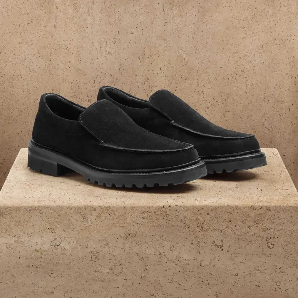 Men's Suede Loafer - Black