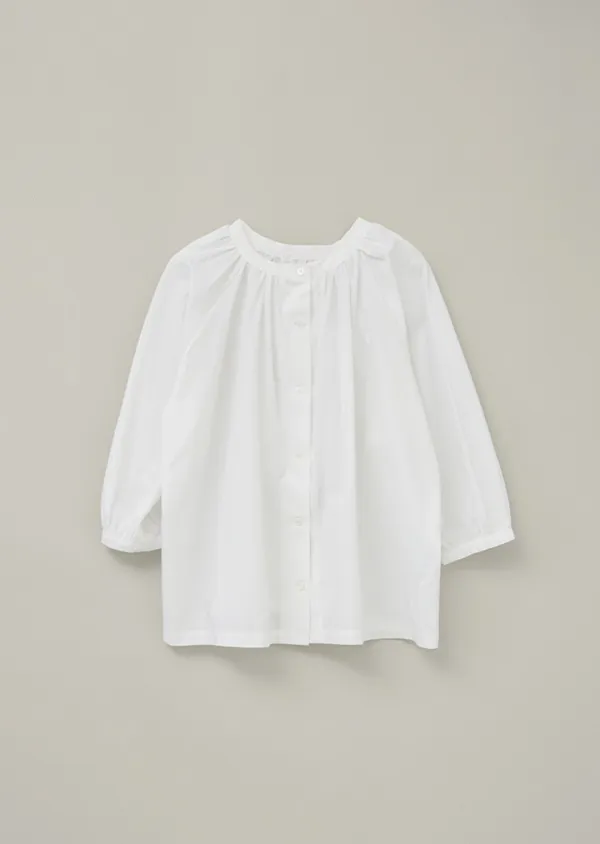 two way shirring blouse-ivory