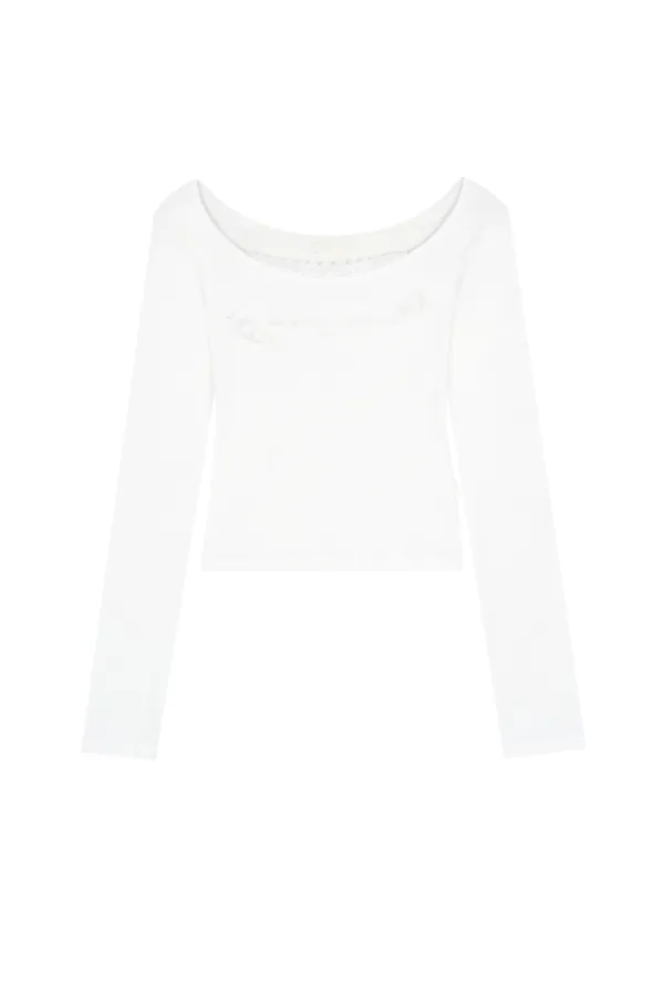 Love in Rose Top, White