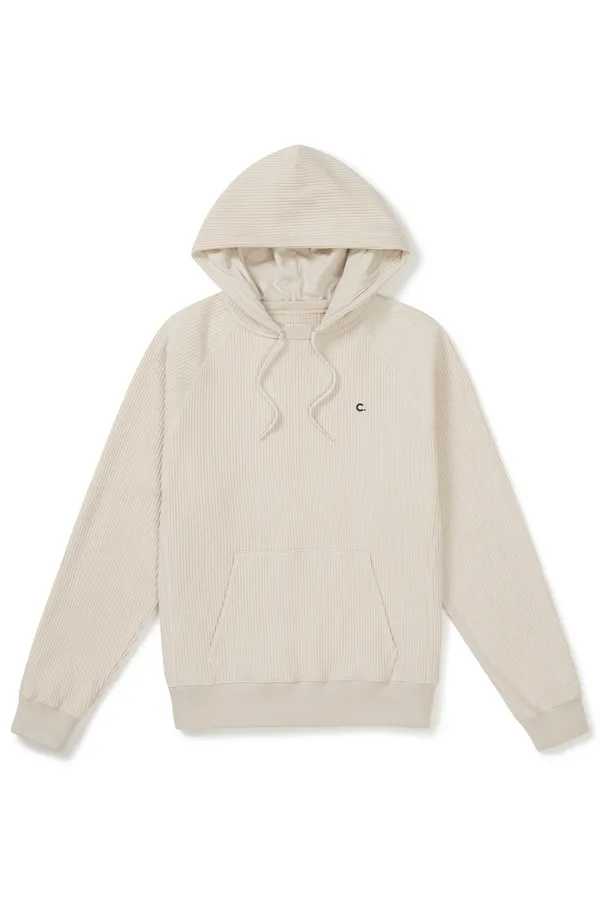 [25SS clove] Waffle Hooded Pullover_Men (Light Beige)