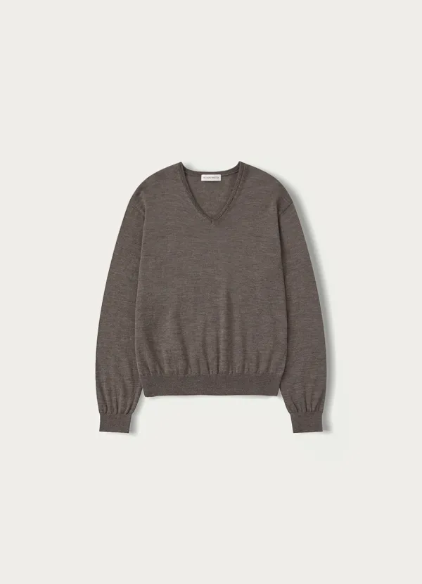 Charlotte v-neck pullover (Mocha gray)