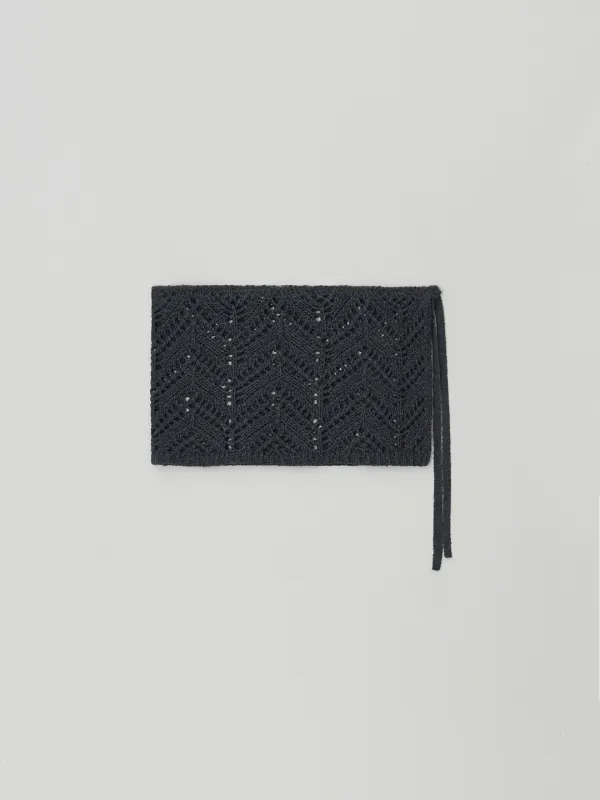layered knit belt (ash blue)