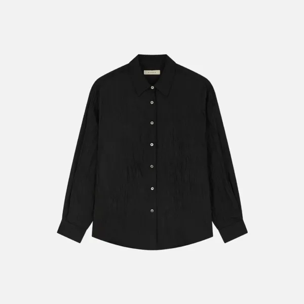 SITP5291 슬로우 링클 셔츠_Black