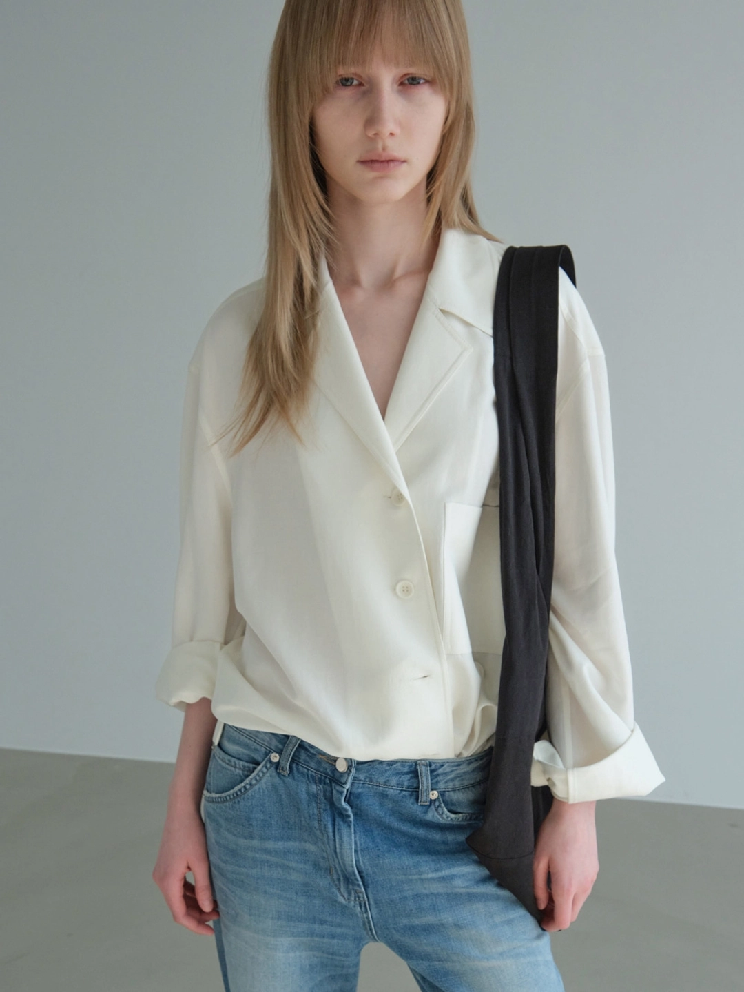 로우클래식 Open Collar 2-Way Shirt_Ivory 상품 이미지 2
