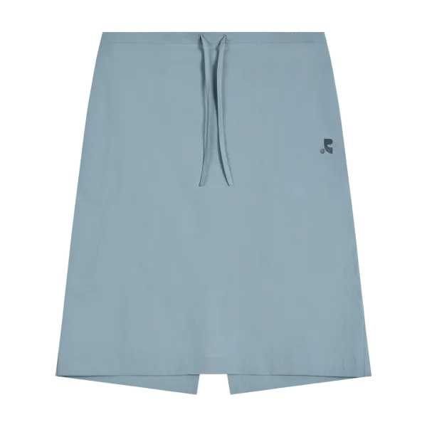 COTTON NYLON MIDI SKIRT - BLUE