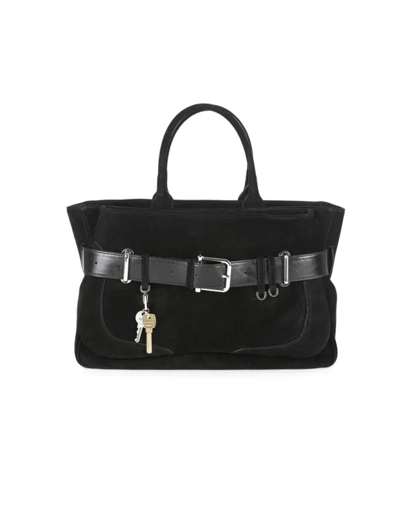 TOTE BROCLE [SUEDE BLACK COMBI]