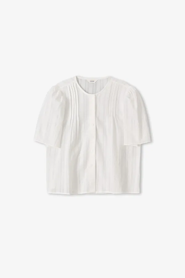 [5차] Margaret Pintuck Blouse_White