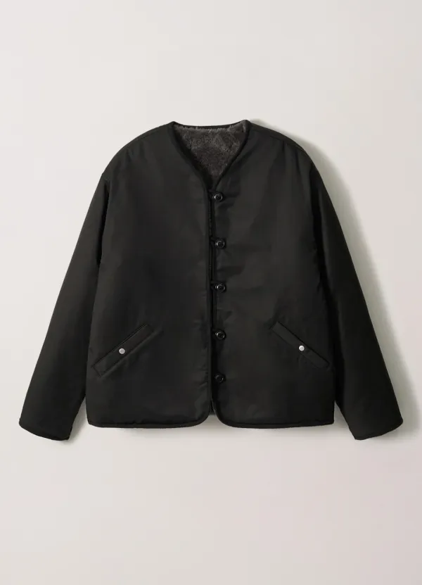 Reversible Fur Liner Jacket (Black)