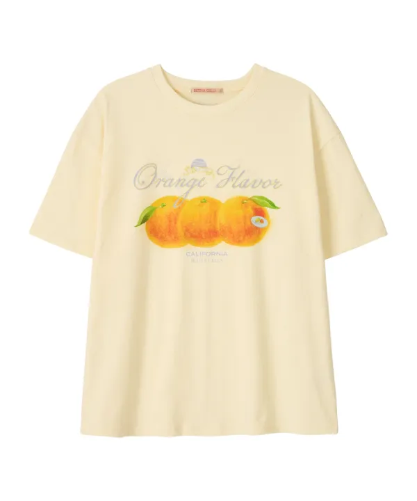 Sunset Orange Tee-Lemon