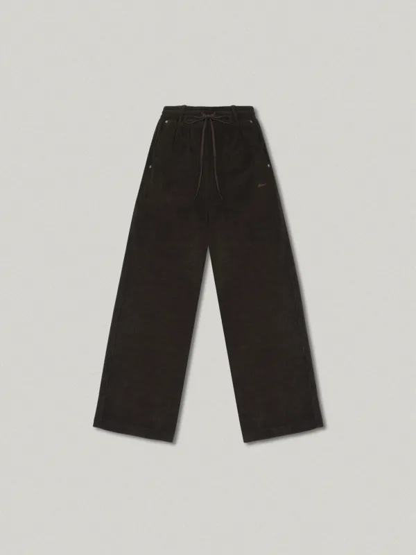 Mou Corduroy Banding Pants - Brown모우 코듀로이 밴딩 팬츠