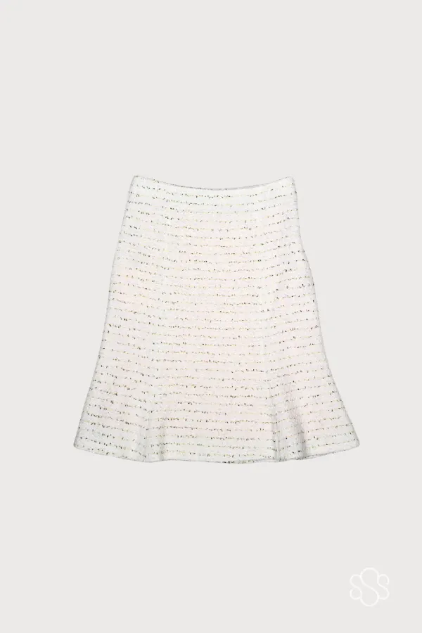 METAL TWEED SKIRT