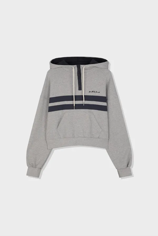 line hoody - melange