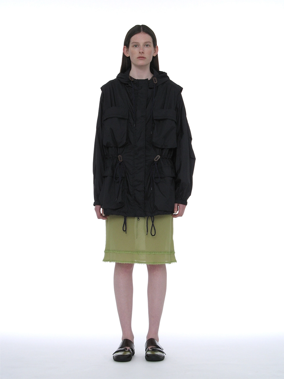 파르티멘토 [WOMEN] LIGHTWEIGHT HOODED UTILITY JACKET_NAVY 상품 이미지 2
