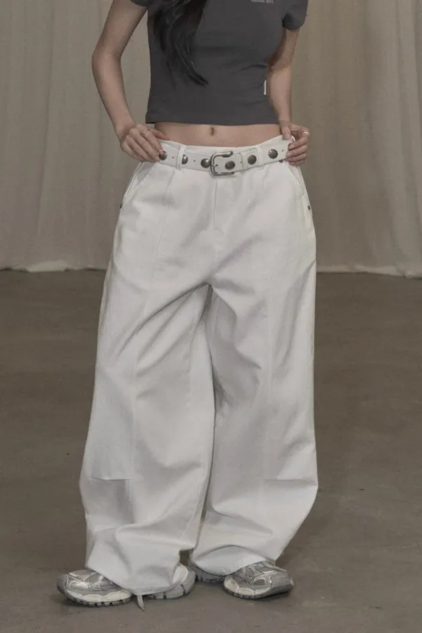 Cotton Balloon Pants (white)