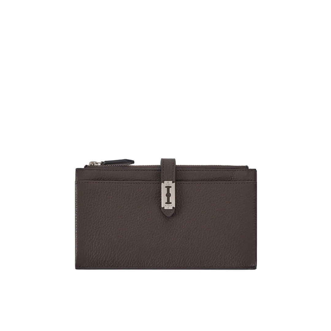 분크 Magpie Flap Zipper Long Wallet (맥파이 플랩 지퍼 장지갑) Dark Brown 상품 이미지 1